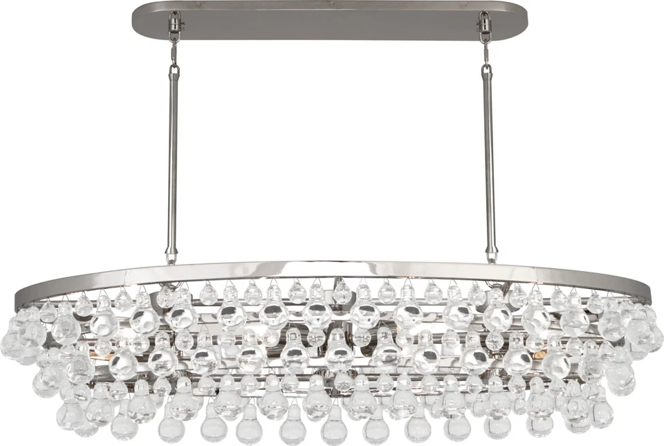 Robert Abbey Bling L Chandelier Bling 43" Linear Chandelier - Brass - Image 3 of 4