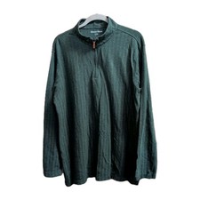 Mizzen Main Shirt Men's XL Green Fairway Stanton 1/4 Zip Pullover Mock Neck Golf