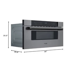 30in. Stainless-Steel Microwave Drawer,2 cu. ft. Capacity in Black