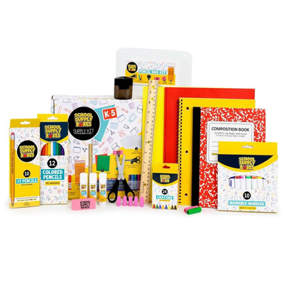 32-Piece Back to School Supply Box Grades K-5 Complete Kit