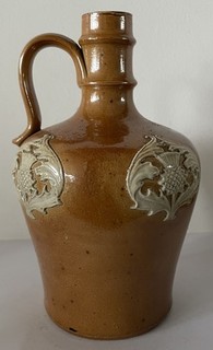 ANTIQUE ROYAL DOULTON JAMES BURROUGH LTD WHISKEY JUG SCOTTISH THISTLE