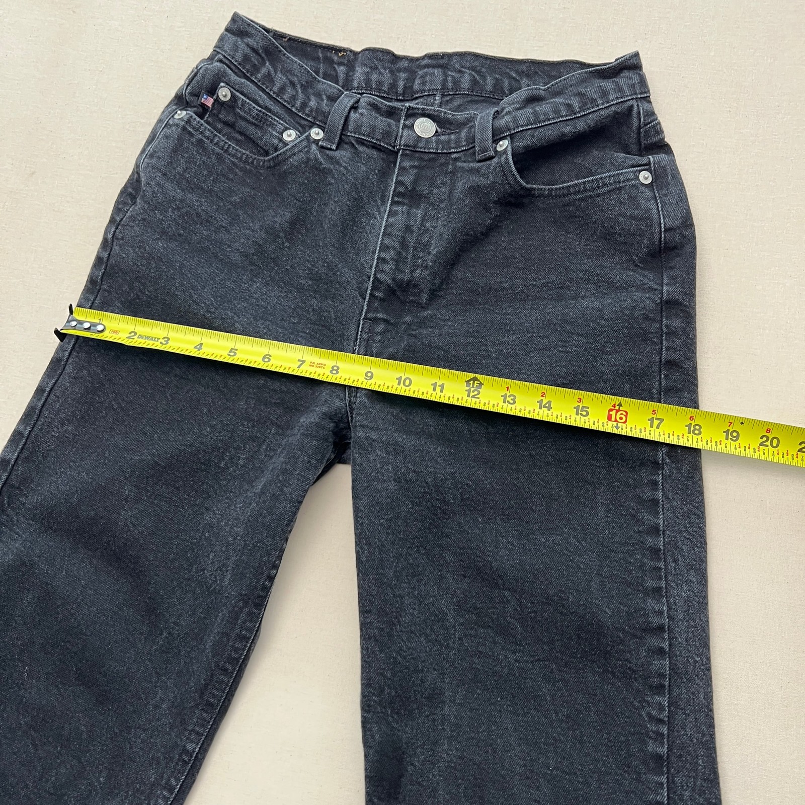 Polo Jeans Co Ralph Lauren Womens Jeans 27 Waist Black Wash High Rise Straight image 5