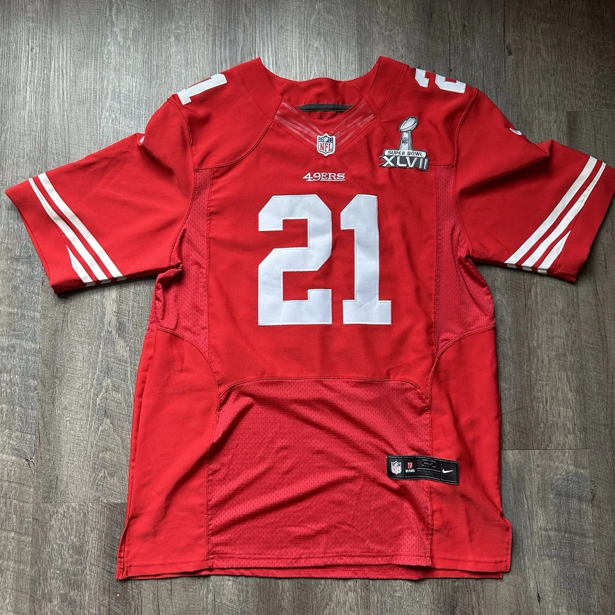 Super Bowl Xlvii Bol 47 San Francisco 49ERS Frank Gore Capitaine Jersey