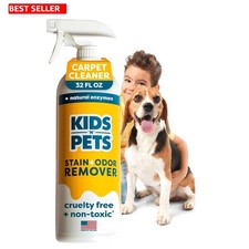 Powerful Odor  Stain Remover - 32oz Non-Toxic Solution for Carpets  Furniture