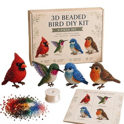 Tiny 3D Beaded Animal DIY Kit, DIY Bead Embroidery Kit HO T 