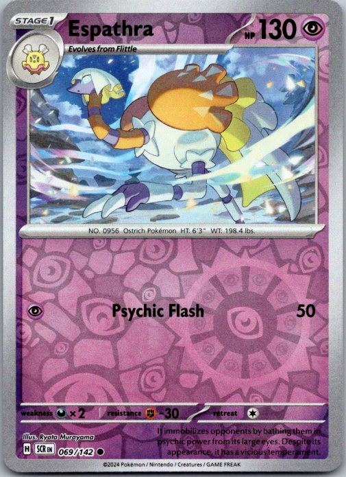 Espathra Reverse Holo Common SV07: Stellar Crown 069/142 NM