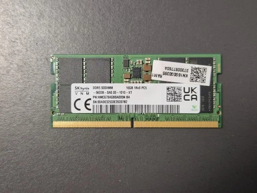 16GB DDR5 SO-DIMM SK hynix HMCG78AGBSA092N HMCG78AGBSA095N 5600MTs CL46 1Rx8