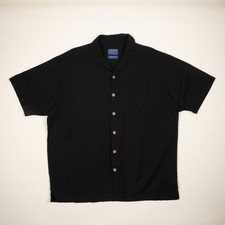 Pendleton Bamboo Shirt Short Sleeve Summer Shirt Loop Collar Camp Shirt W516