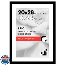 Americanflat 20x28 Picture Frame with Polished Plexiglass - Use as 16x24 Fram