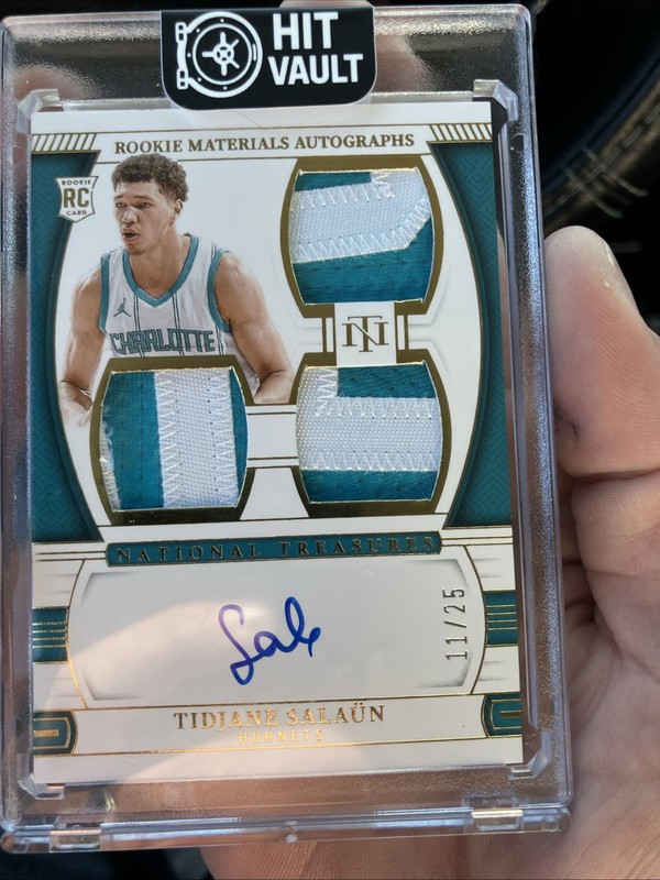 2024 National Treasures Tidjane Salaun Rookie Materials Auto RPA /25 Hornets