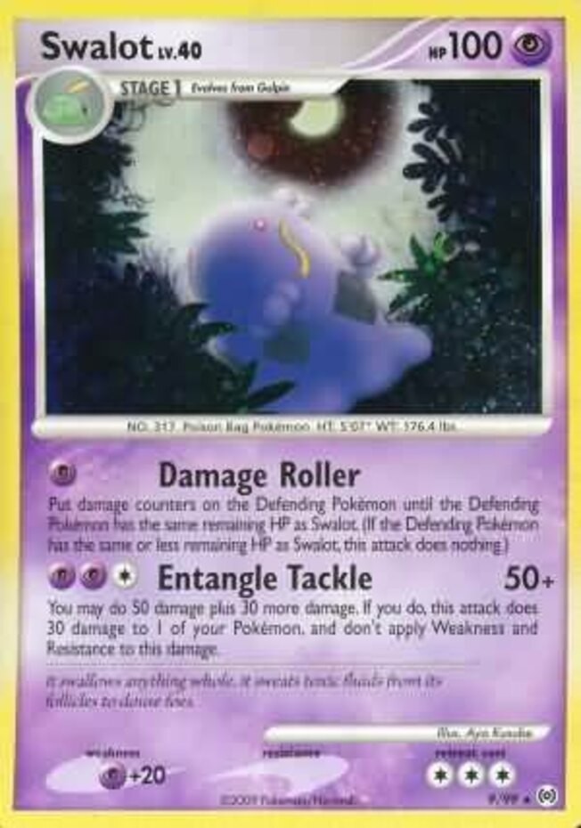 Heavily Played, English Pokemon Holo Swalot - 9/99 - Holo Rare Platinum - Arceus