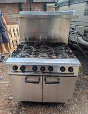 Falcon Dominator Commercial 6 Burner Gas Range/Oven with Splashback