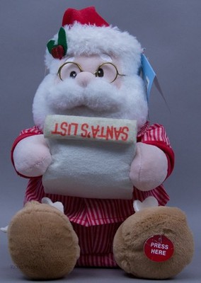 Cuddle Barn Animated Jammie Ol' St Nick Plays Santa Claus is Coming to Town NWT