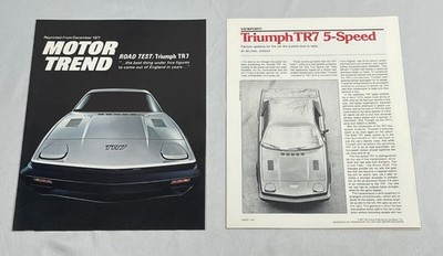 Triumph TR7 reprints from Motor Trend & Car and Driver Magazine 1977