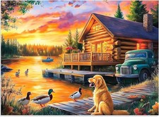 500 Piece Puzzle for Adults Dog Duck Car Jigsaw Puzzle, Recycled...