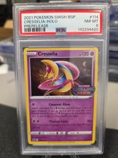 2021 POKEMON SWSH BLACK STAR PROMO 114 CRESSELIA-HOLO PRERELEASE