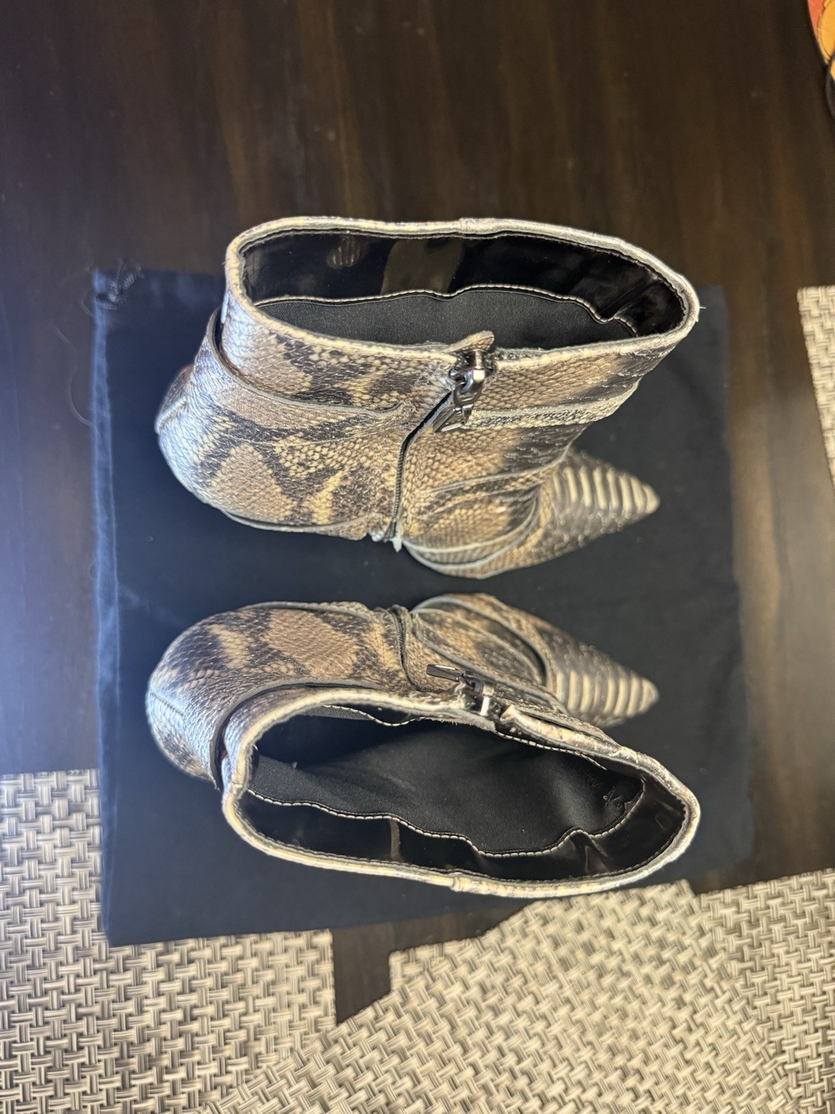 BO.BÔ Python Leather Multi-Strap Ankle Boots – Si… - image 15