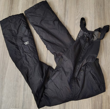 ARCTIX SM Black Men's Snow Bib Pants Polyester Elastic Waist Straight Leg Skiing