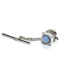 Blue Rock Cloud Pin Tie Tack Lapel Silver Tone Fashion Jewelry