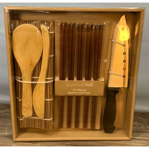 Summit Hill 10-piece Bamboo Sushi Making Set NEW IN BOX