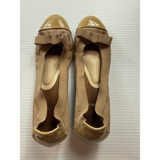 Salvatore Ferragamo Beige Leather Vara Bow Block Heel Pumps Made in Italy sze 6