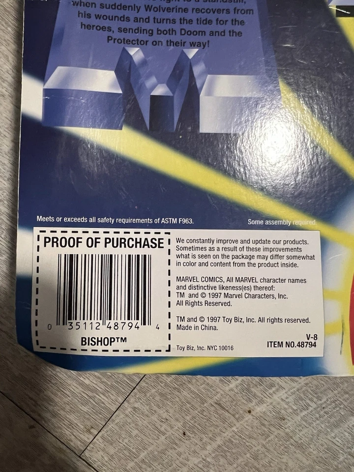 1993 The Toy Biz Bishop X-Men MOC Action Figure New In Box - Image 3 of 4