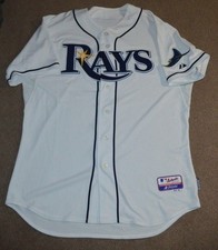 Tampa Bay Rays Cool Base Kirby Yates Home Jersey size 48 (XL)