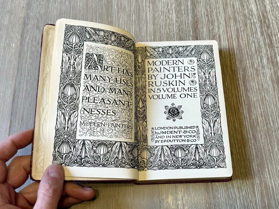 *5 Volume Antique Set* Modern Painters by John Ruskin /Everyman’s Library / SC Foto 2 de 4