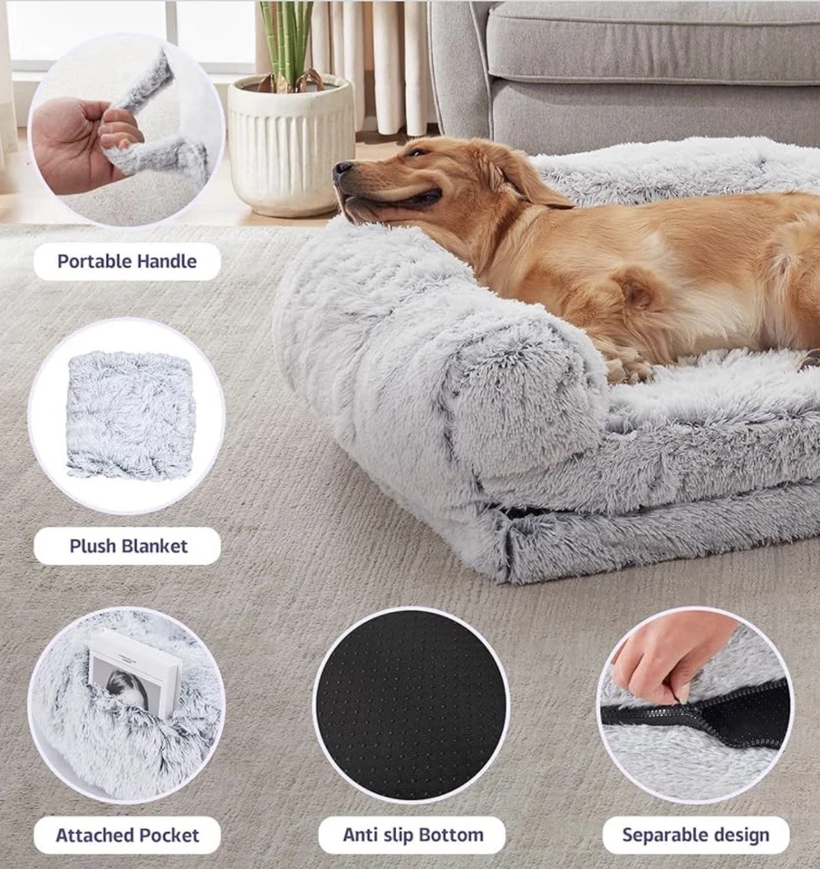 Cama para perro humano para adulto, cama plegable 2 en 1 para perro gigante para personas se adapta a mascotas fa... Foto 4 de 4