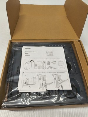 Snom D785 Color Display 12-Line Desktop VoIP Phone 00004349 With Stand OPEN BOX