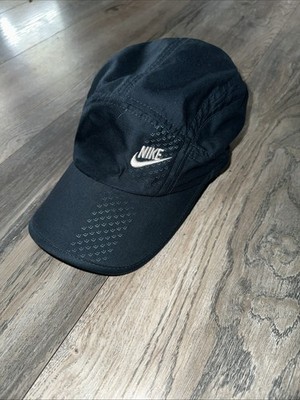 Vintage Nike Hat Cap Blue White 7 Panel Tailwind 90's Y2k Running Cycling  Rare