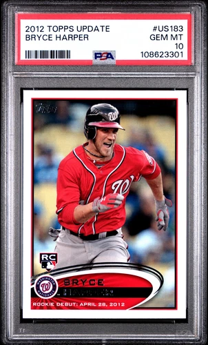 2012 TOPPS UPDATE #US183 BRYCE HARPER ROOKIE RC PSA 10