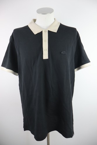 Ellesse, Ellesse Vintage Cotton Polo Shirt Mens Black 2XL Short Sleeve Regular