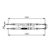 Bosch Handbremsseil Bremsseil Passend FüR Opel Astra G CC F48_ F08_ F35_