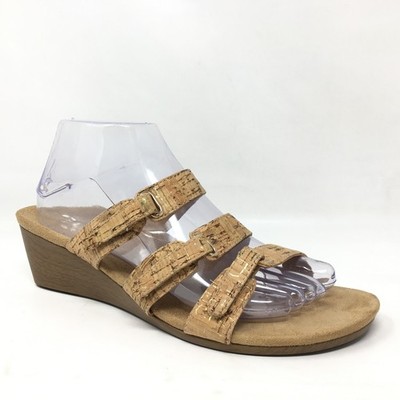 Vionic Wyn Sandals Shoes Womens Size 9 Brown Corc Strappy Orthotic Comfort