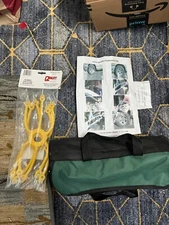 Snow chain tire Cobra tire chains 1 pair 1038 + Rubber tire chain adjusters 0212