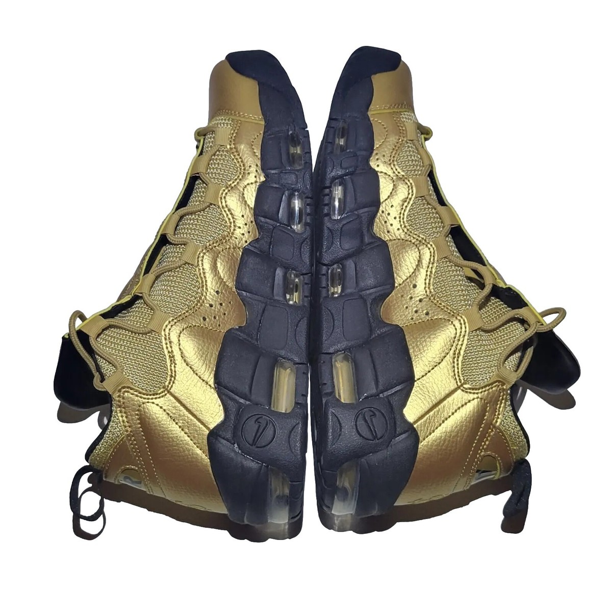 Nike Air Max More Money Men's size 10 Metallic Gold Black AJ2998