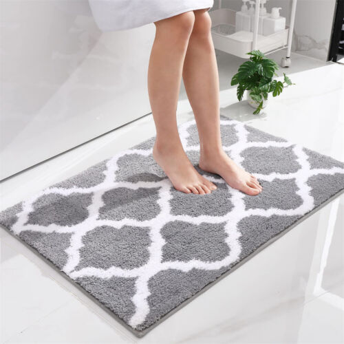 Olanly Soft Bath Mat Super Absorbent Microfiber Bathroom Rug Non-slip Tape Water - Picture 15 of 48
