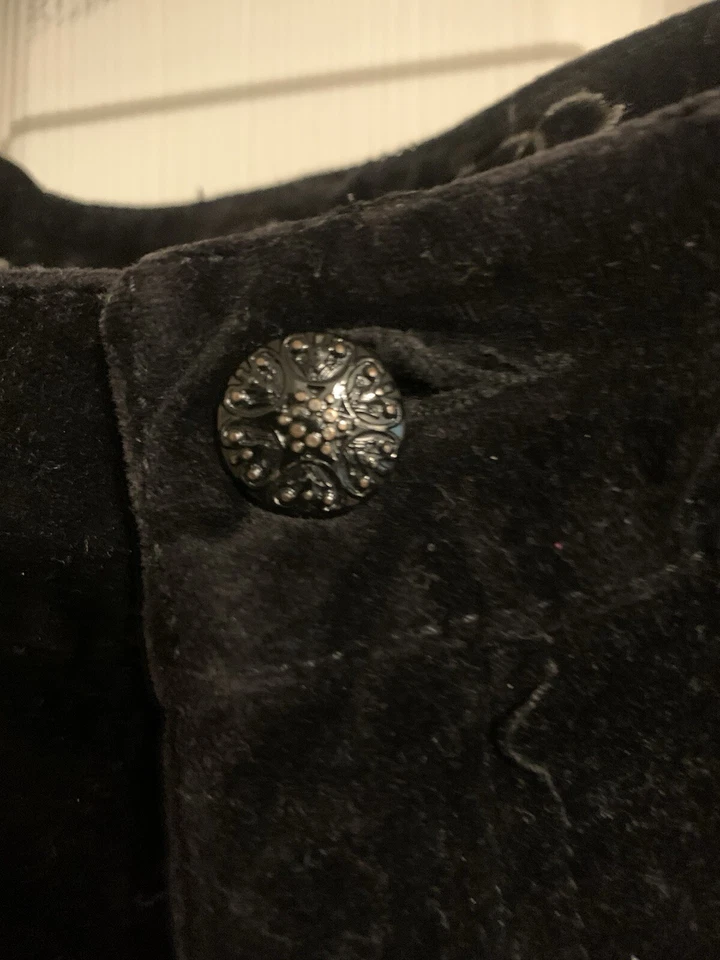 Pantalón terciopelo negro azul Christopher talla 10 Foto 2 de 4