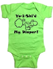 Nintendo Yoshi One Piece "Yo-I-Shi'd My Diaper!" Baby Bodysuit