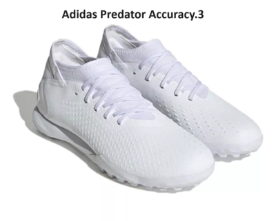 Adidas Predator Accuracy.3 Society Soccer Turf Shoes Men's White