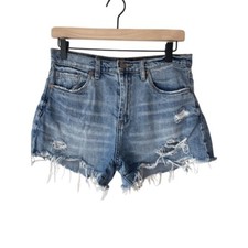 BLANK NYC Cut Off Denim Jean Shorts Distressed Women Size 29 Distressed Blue