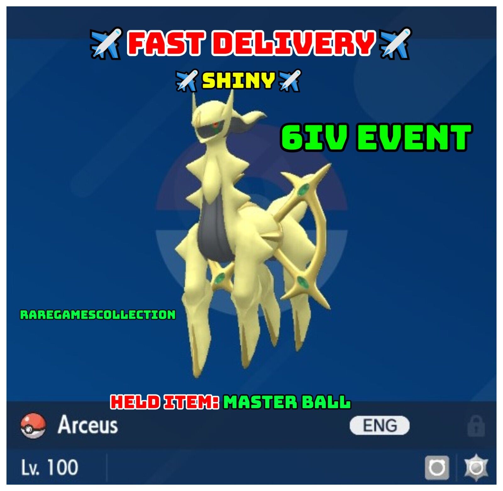 ✨ Shiny Arceus ✨ - Pokemon Legends Arceus - 6IVS