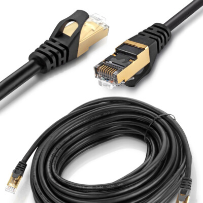 Cat 7 Netzwerkkabel Patchkabel Cat 6A 6 5 5e LAN Internet 10m Verlegekabel Kabel