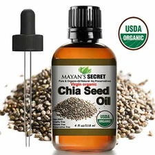 Mayan's Secret Chia Seed Oil, USDA Certified Virgin Organic,100% Pure & Natural,