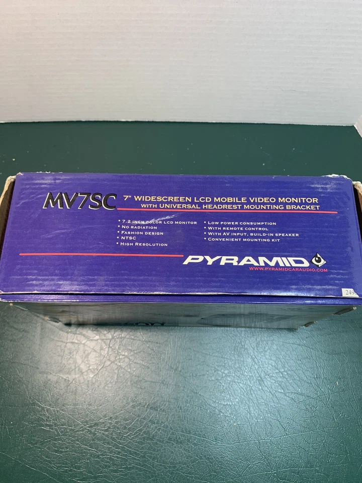 金字塔 | 7 英寸宽屏液晶移动视频监视器 | 全新无标签 — 第 3/4 张图片