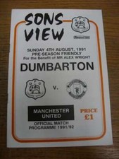 04/08/1991 Dumbarton v Manchester United [Alex Wright Benefit]