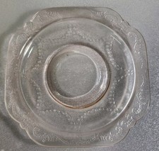 Vintage Pink Depression Glass Saucer Plate