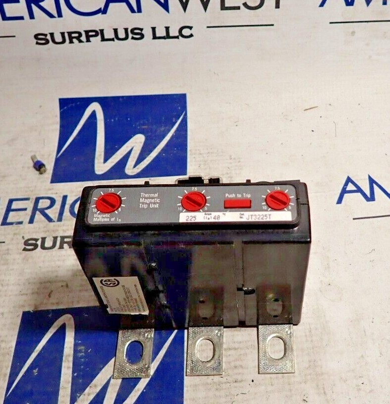 Cutler Hammer JT3225T 225 amp JD HJD Frame Trip 600v 3 pole TESTED eBay