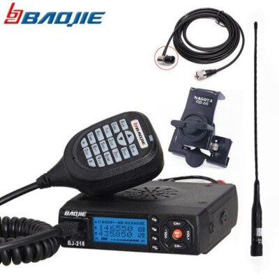 Baojie BJ-218 Mini Car Walkie Talkie 10KM 25W Dual Band 136-174mhz 400-470mhz 